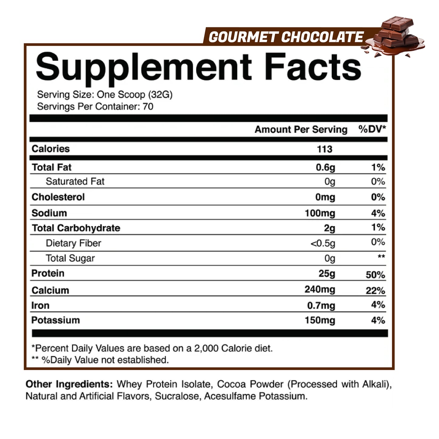 Iso-Natural (Isolate Whey) Gourmet Chocolate